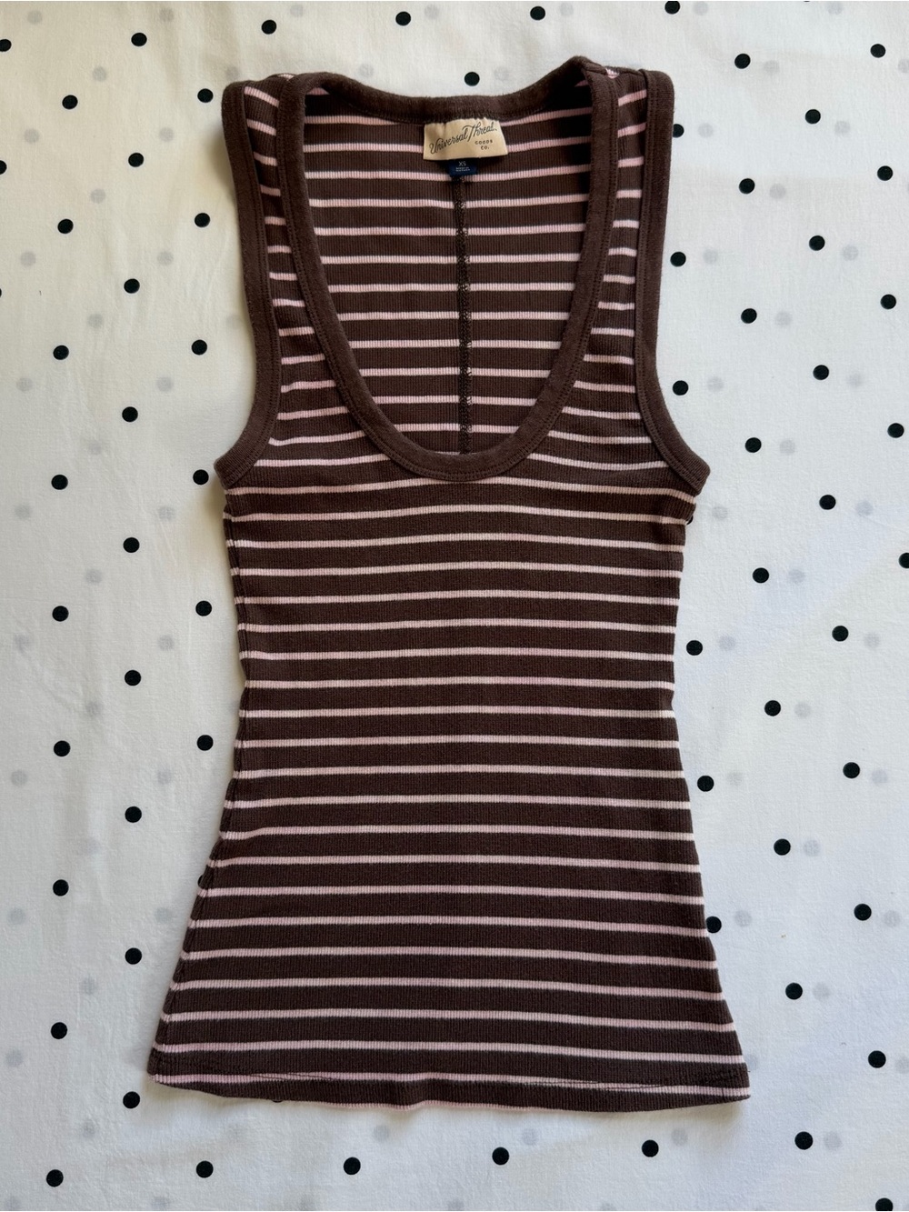 Striped Brown & Pink Tank Top